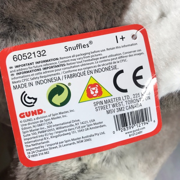 13” Gund Snuffles BNWT SO SOFT! - Picture 8 of 13